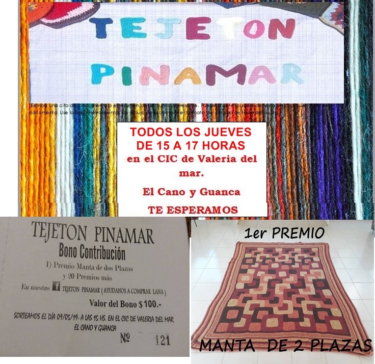 Venta de Bono Colaboración para obtener lana para ayudar – Tejetón Pinamar